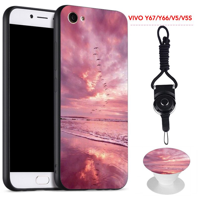 New Arrival For Vivo V5 V5s Y66 Y67 1601 1713 1612 Phone Case For Vivo Silicon Soft Case Cover With The Same Pattern Airbag Phone Bracket And A Rope Lazada Singapore