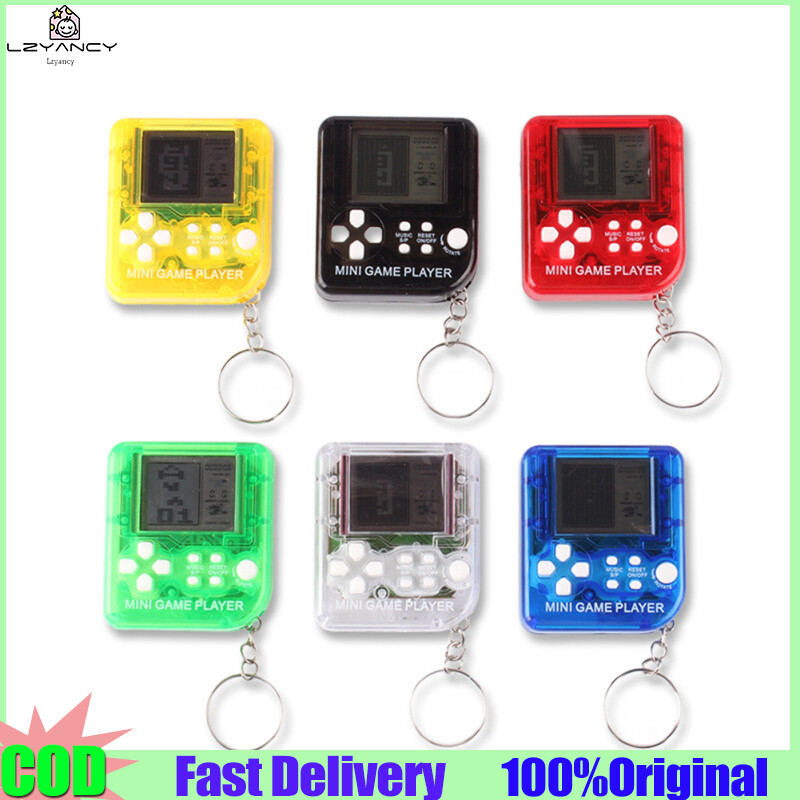 LzyancyConsole Handheld Game Toy Mini Classic Portable Electronic Game Key Pendant Toy