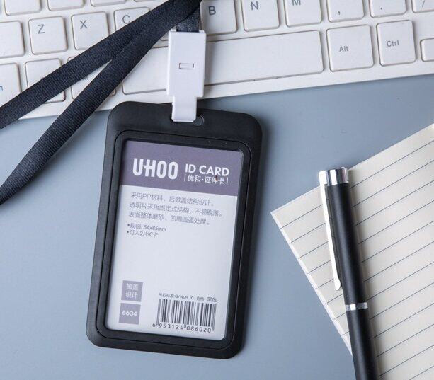Simple ID Card Holder with Neck Lanyard for Touch 'n Go Access Card Staff Card Key Card