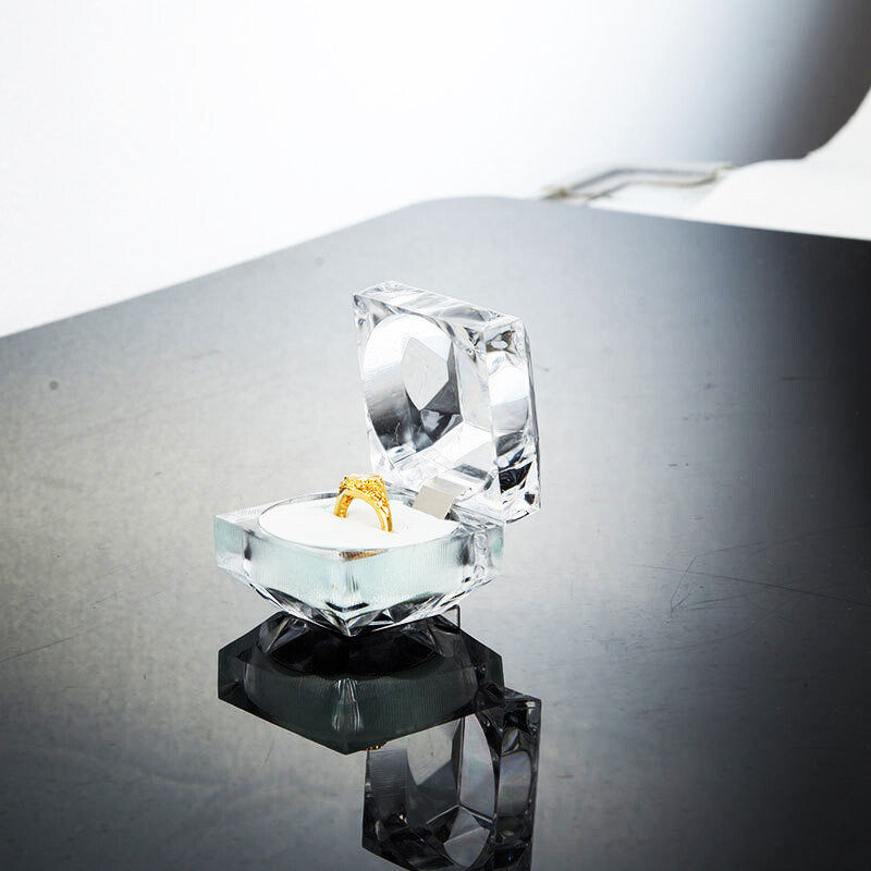 Crystal Box Ring Box Cube Acrylic Gift Box