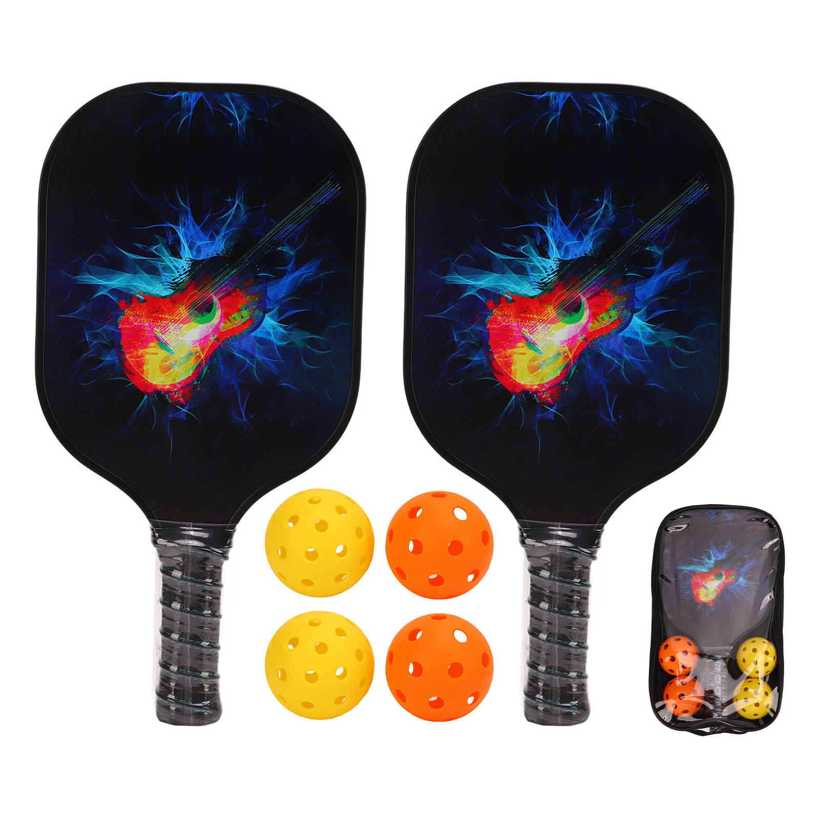 SPIDERBALL 6PCS Pickleball Paddle 2 Premium Graphite Craft Rackets ...