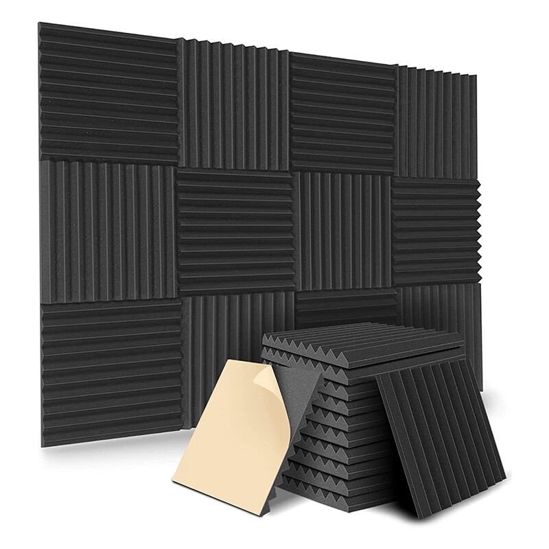 12 Pack Self-Adhesive Acoustic Panels, Sound Proof Foam Panels