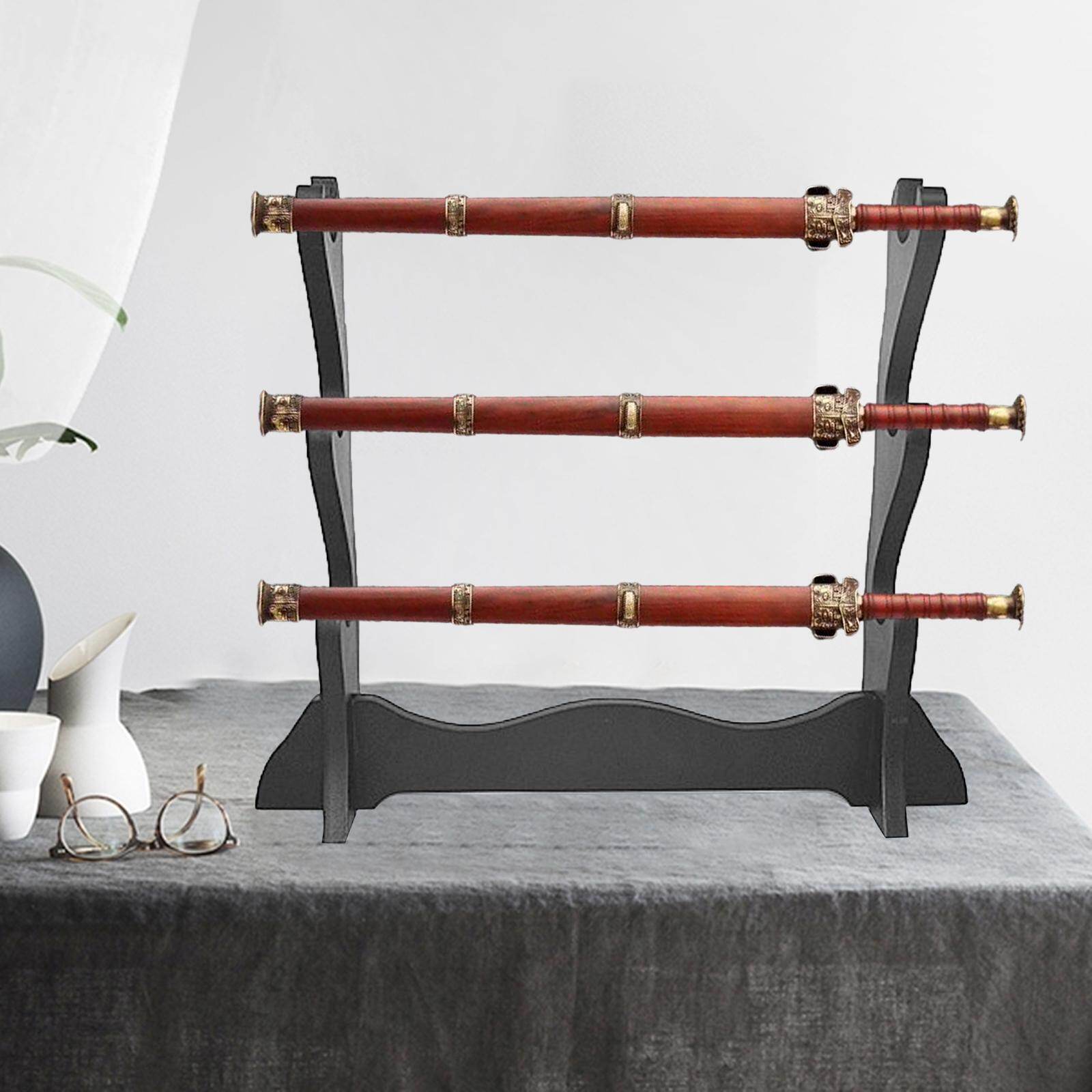 Dovewill Wood Sword Stand Support Display Bracket Wand Racks