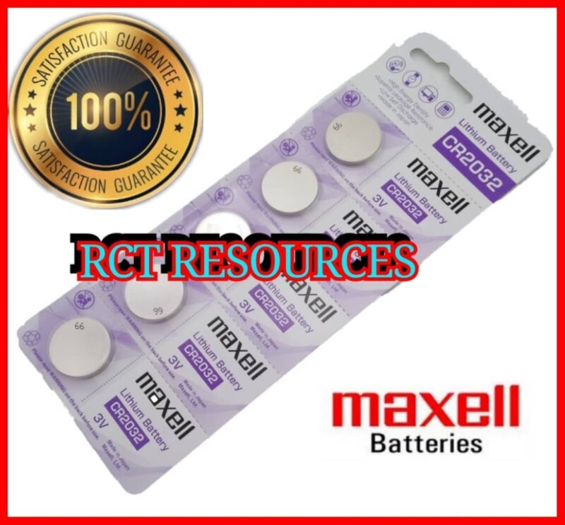 5pcs CR2032 GENUINE Maxell Japan Lithium Battery 3V Malaysia