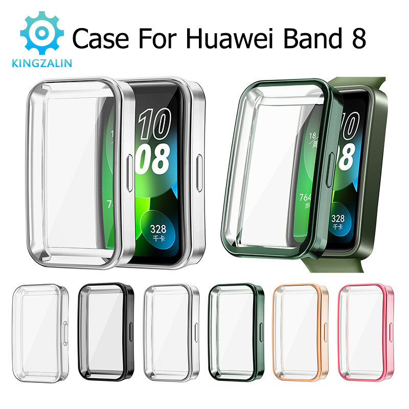 Kingzalin Vỏ bảo vệ cho Huawei ban nhạc 8 trường hợp nhựa TPU mềm bao phủ toàn màn hình khung bảo vệ vỏ cho Huawei ban nhạc 8 Phụ Kiện bội thu