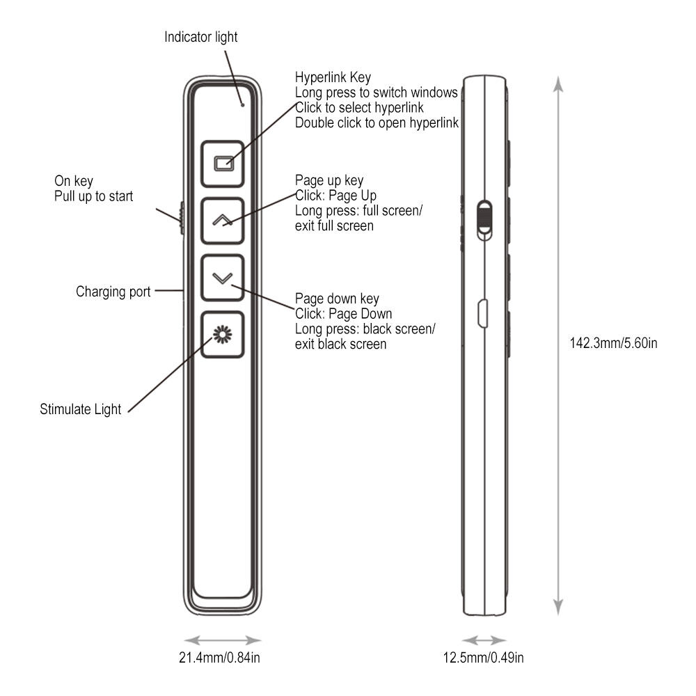 Bút Trình Chiếu Không Dây Bút Trình Chiếu Laser USB Điều Khiển Từ Xa Bút Trình Chiếu Hồng Ngoại Điều Khiển Từ Xa Cho Máy Chiếu Powerpoint PPT Bút Trình Chiếu Văn Phòng Di Động