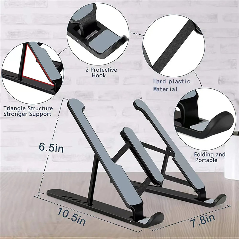 Kebidumei Universal Laptop Stand Adjustable Notebook Holder for Macbook Non-slip Foldable Cooling Base Bracket for Laptop/Tablet/phone