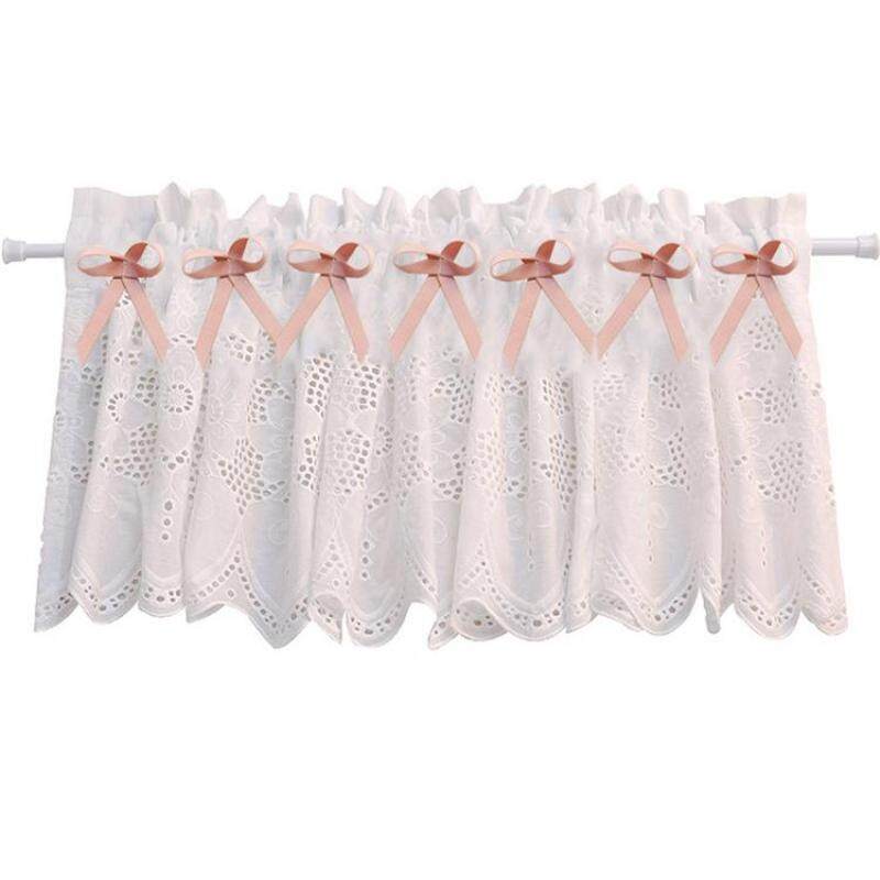 Mỹ/Anh Quốc Tiếng Anh Trắng Nửa Rèm Thêu Cửa Rèm Trang Trí Rèm Tủ