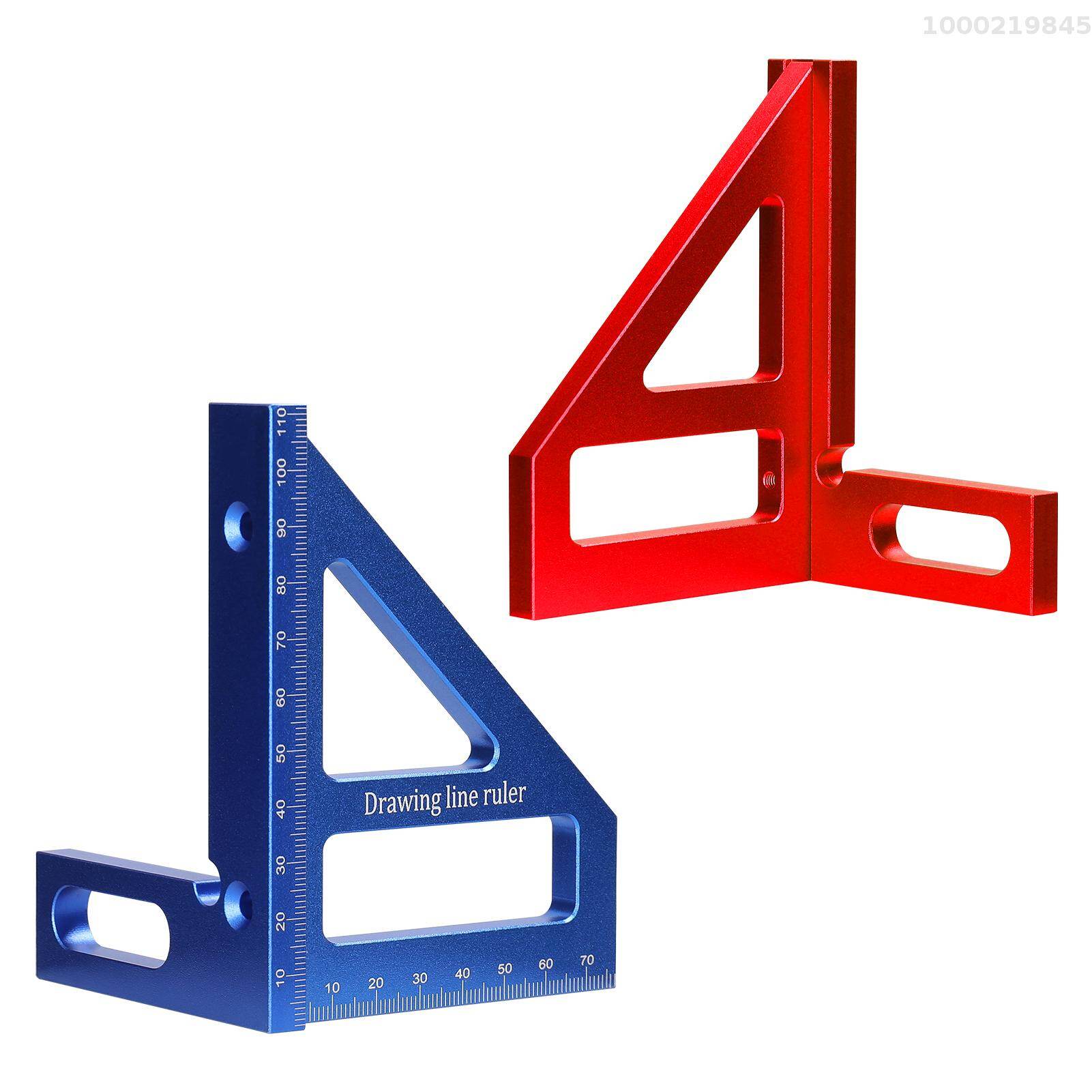 Cảm biến thông minh Hợp kim nhôm thước đo đa góc chế biến gỗ thước đo góc vuông 45 ° 90 ° miter tam giác-cai trị tiện ích scribing đo đa chức năng bố trí công cụ đo cho kỹ sư thợ mộc