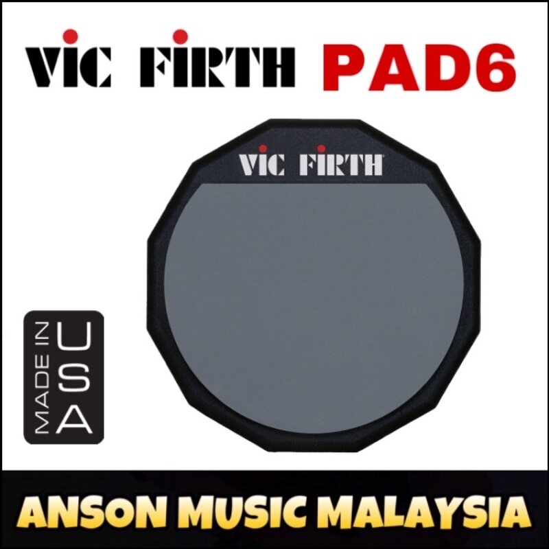Vic Firth PAD6 Single Sided Practice Pad, 6-Inch Malaysia