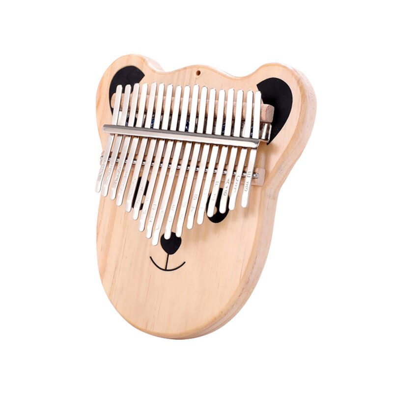 17 Phím Gỗ Thông Kalimba Phim Hoạt Hình Gấu Thumb Piano W/Chỉnh Búa