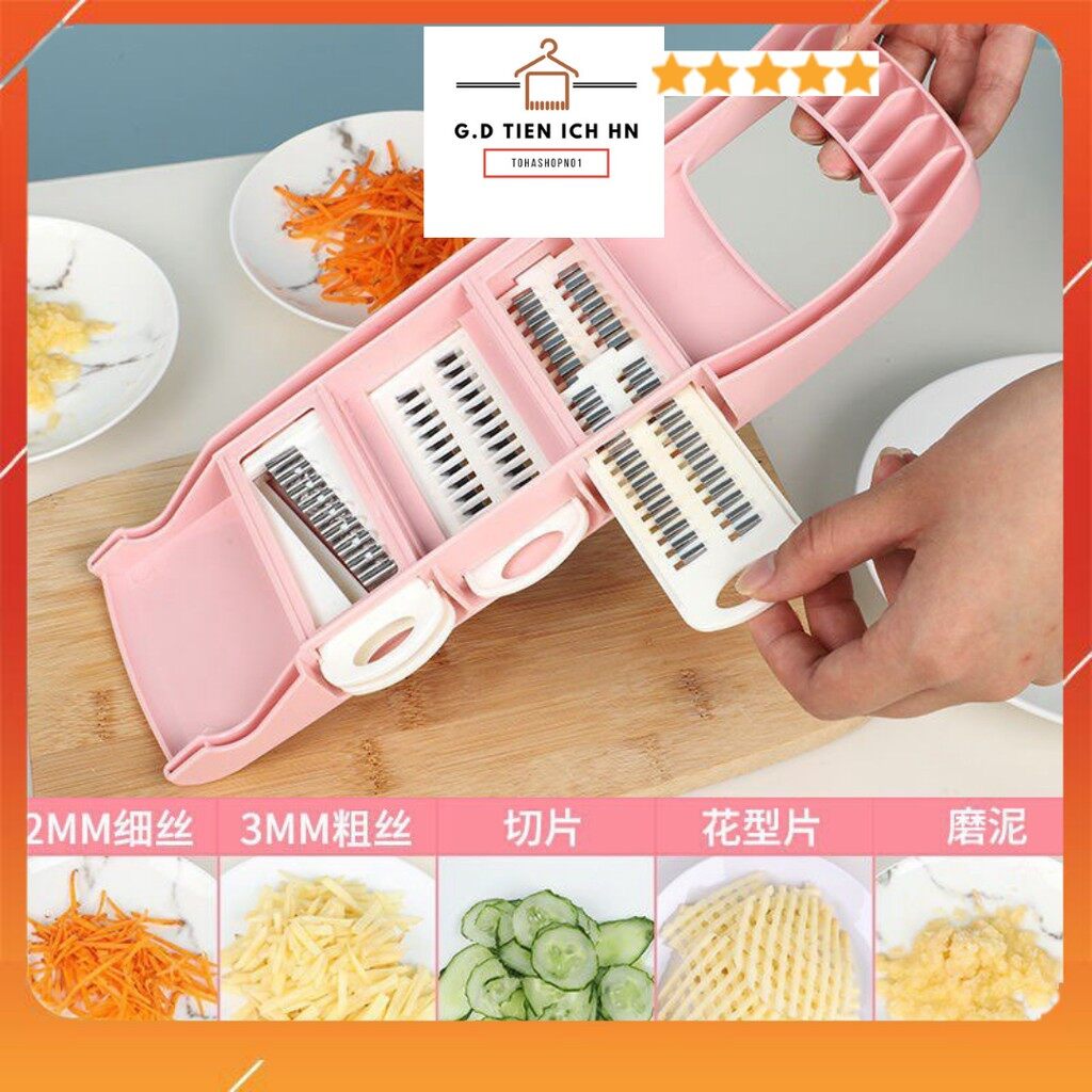 Dụng cụ nạo,bàn nạo rau củ quả đa năng 5 trong 1