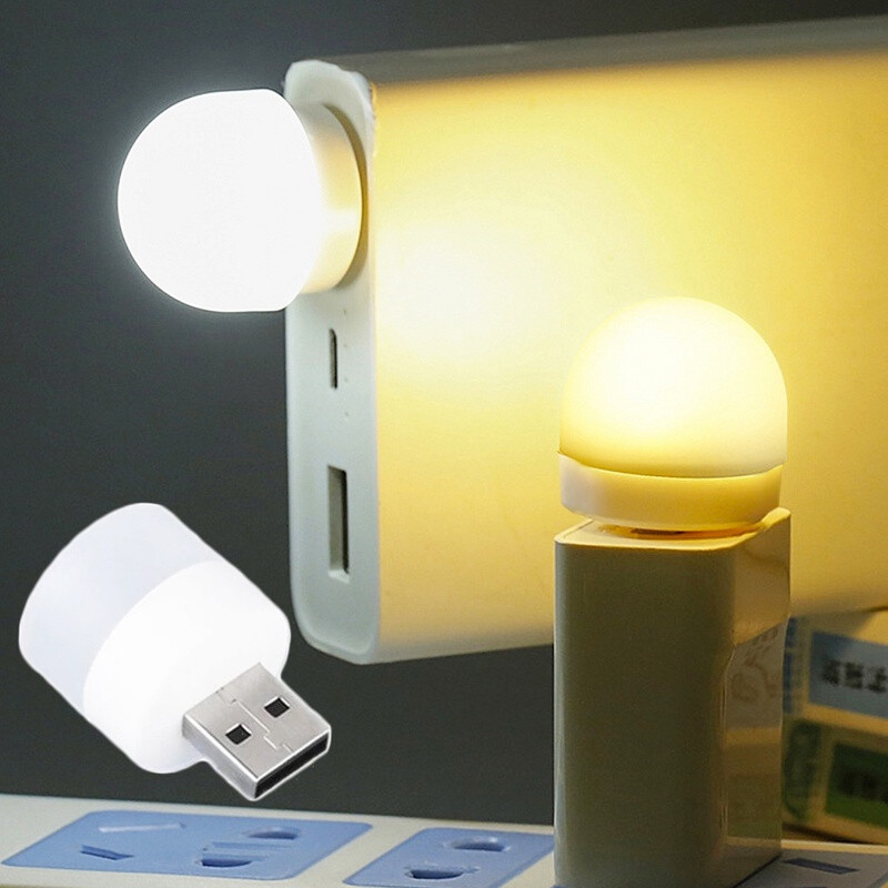 5Pcs USB LED Plug Lamp 1W Super Bright Eye Protection USB Book Light Computer Mobile Power Charging USB LED Colorful Night Light