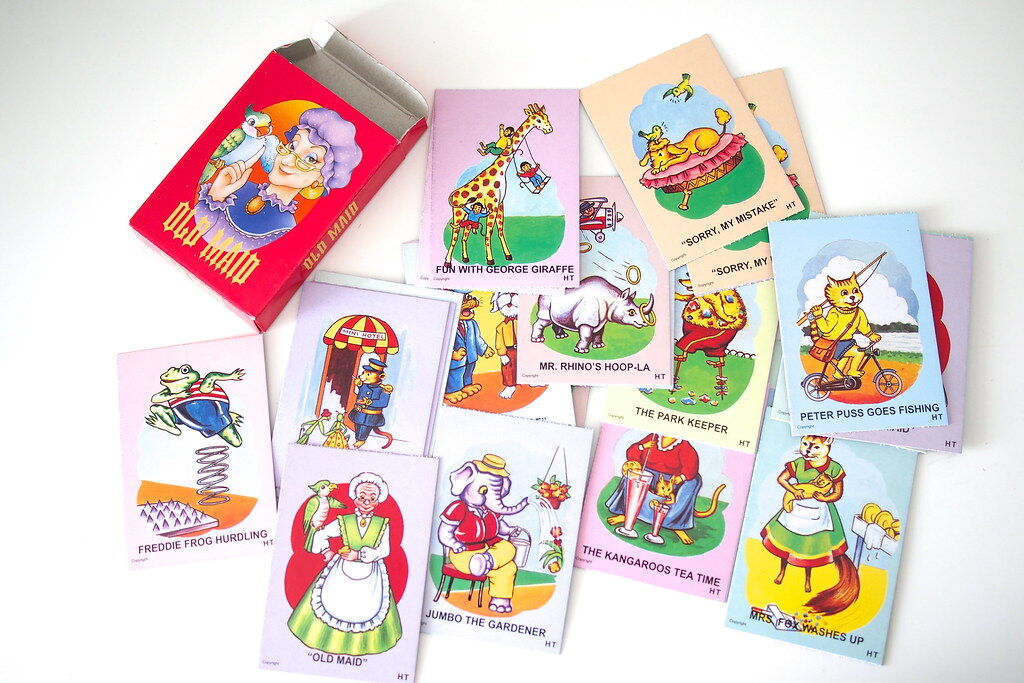 Old School Card Games Old Maid Snap Happy Family Donkey 4 Types Per Set Ready Stocks In Malaysia Lazada