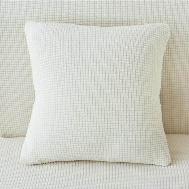 【Free Pengiriman + Flash Deal】winter Thicken Spandex Bulu Polar Super Stretch Elastis Sarung Sofa Selip Sofa Ruang Keluarga 1/2/3/ 4 Seater Sarung Bantal Warna Solid