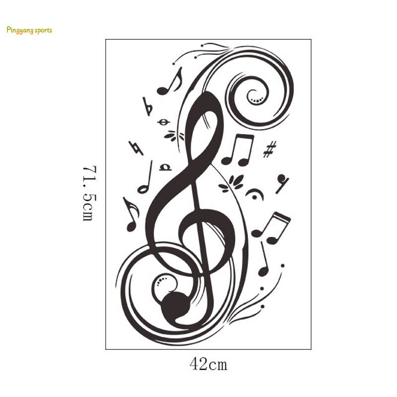 Ti-M Simple Wall Sticker Musical Note Pattern Wall Decal Home DecorMusical Note PatternSimple Wall Sticker, Wall DecalWall Decor, Home DecorSimple