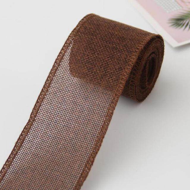 5m/Roll Burlap Fabric Craft Ribbon Burlap Ribbon Natural Ribbon Christmas Burlap Ribbon Jute Hessian Ribbon for Craft Decoration