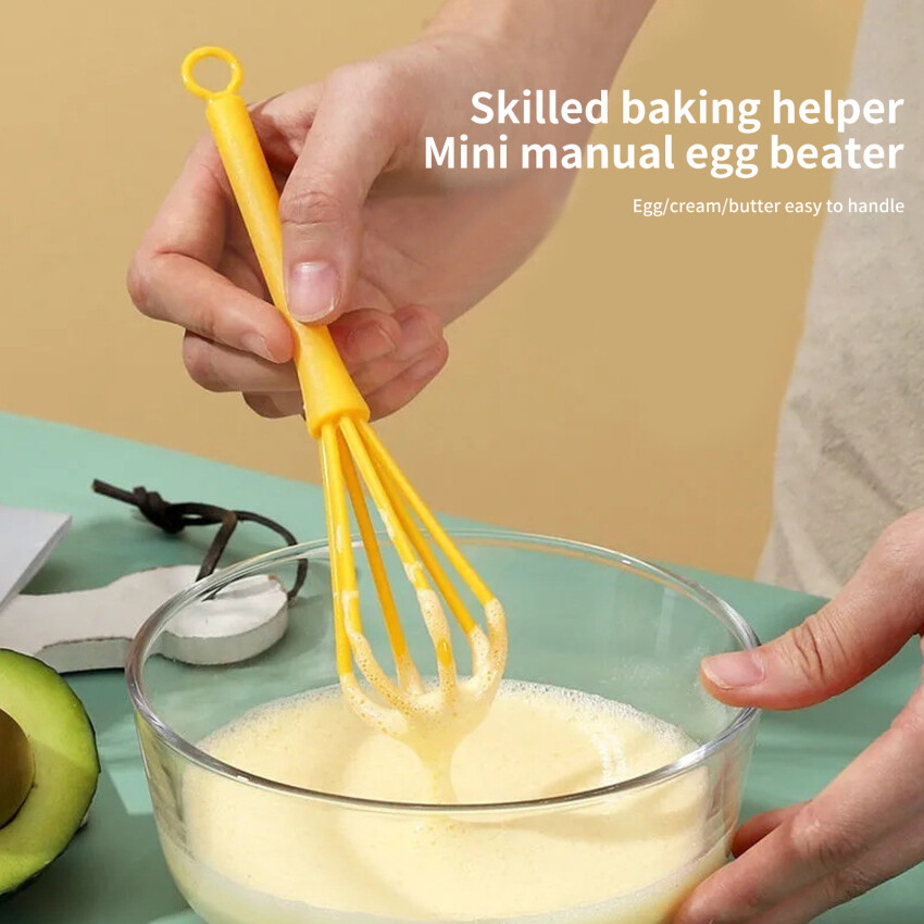 Hand Whisk Mixer for Eggs Kitchen Accessories Egg Beater Plastic Cooking Tool Cream Baking Flour Stirrer Egg Tools