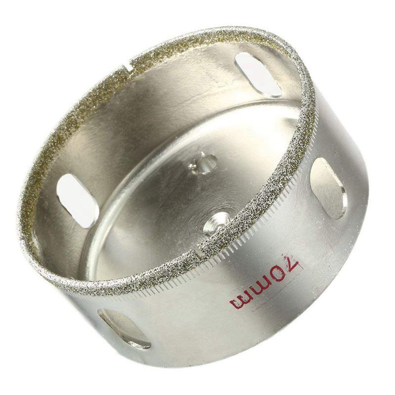 70mm Dia Diamond Particles Coating Tip Hole Saw Drill Bit for Glass ...