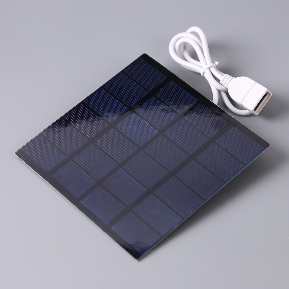 Tấm Năng Lượng Mặt Trời USB 1.5W 6V Máy Phát Điện Sạc Năng Lượng Mặt Trời Tự Làm Bằng Polysilicon Tiện Dụng