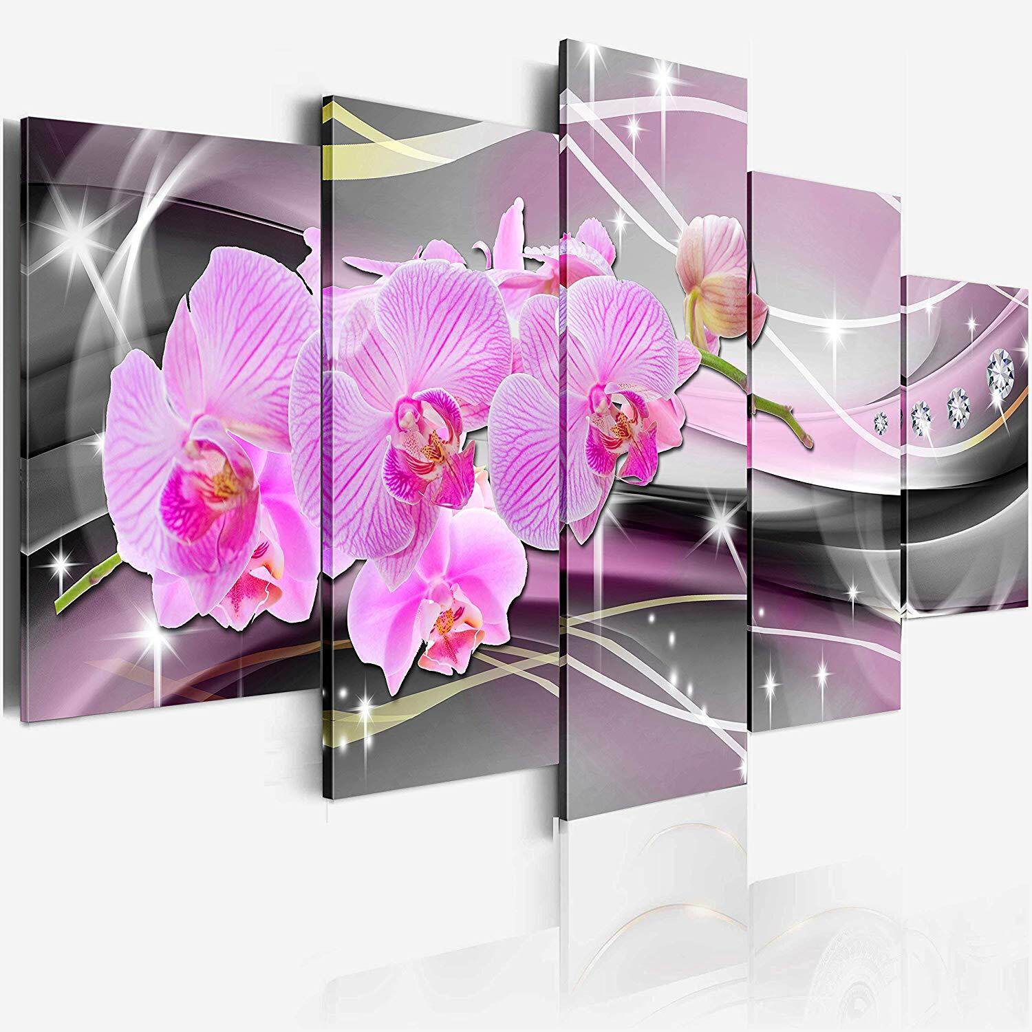 Canvas Art 5 Pieces Red Butterfly Orchid Flowers Canvas Print Wall Art Painting Decor For Home Decoration Picture For Living Room Stretched Framed White Floral Artwork Lazada Ph