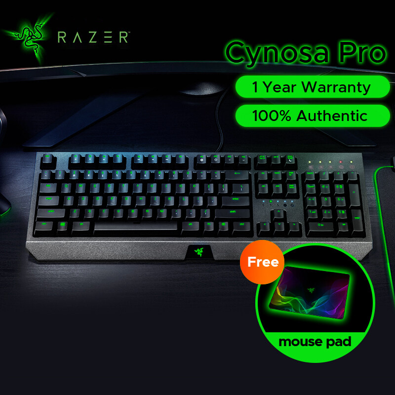 Razer Keyboard Cynosa Pro Wired Gaming Keyboard Backlit Membrane Keyboard for Game Macro Recording Programmable Keys 104 Keys for Laptop PC Singapore