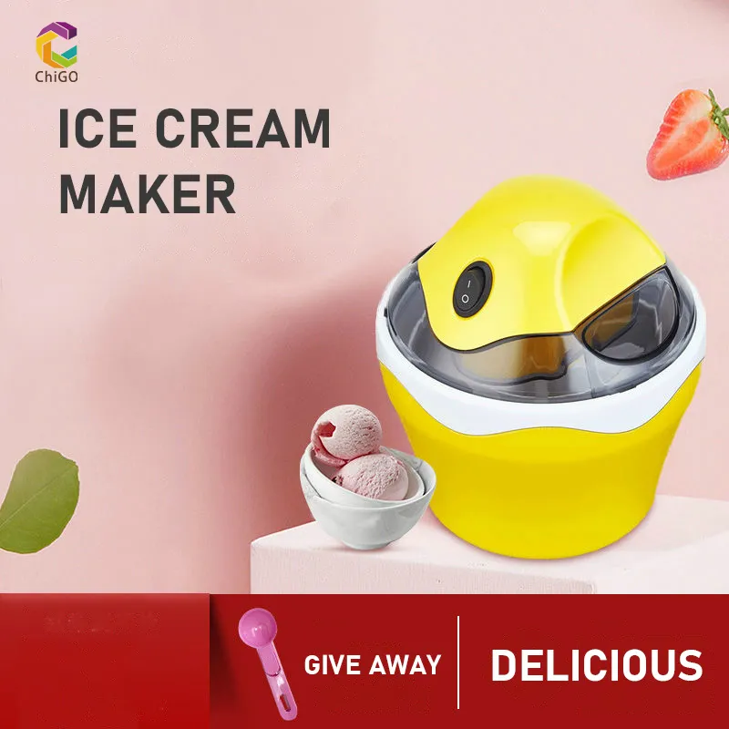 Chigo เครื่องทำไอศกรีม คลิกเพียงครั้งเดียว Ice cream maker 500ml เครื่องทำไอศครีม ไอศครีมโฮมเมด ไอศครีมทำเอง เครื่องทำไอติม