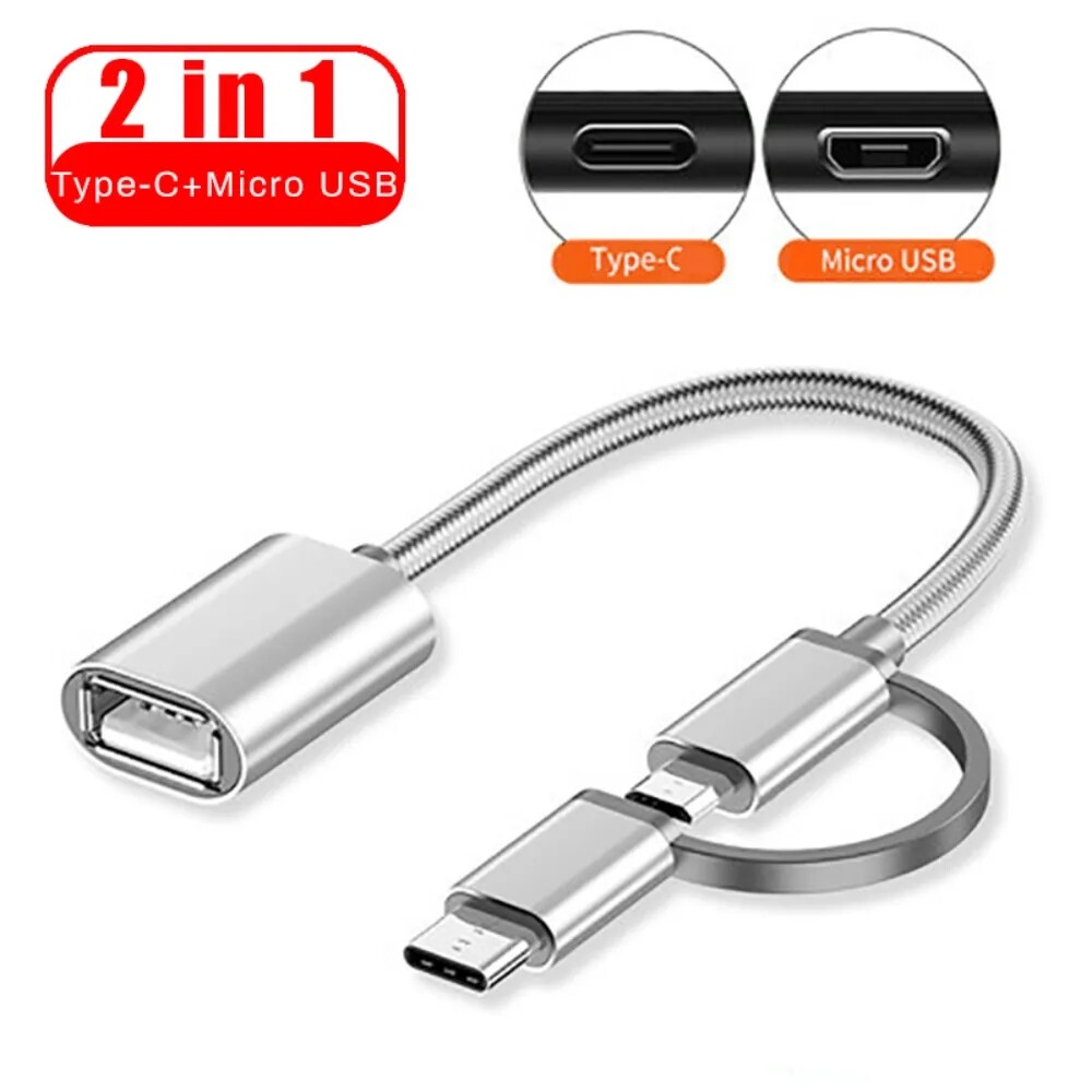 2 trong 1 Type-C OTG để USB 3.0 OTG Giao diện bộ chuyển đổi nhanh Dây cáp cho Macbook ổ đĩa USB kết nối truyền OTG Samsung Huawei