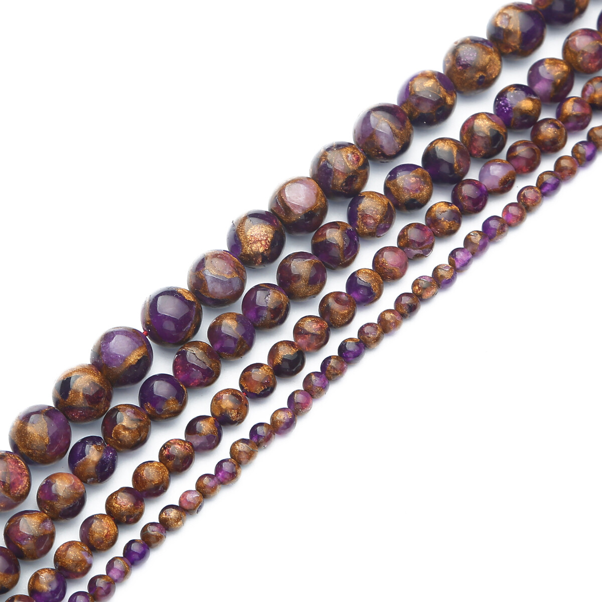 4/6/8/10/12mm Natural Stone Beads Cloisonne Loose Round Beads For Jewelry Making DIY Bracelet Necklace Earring Jewelry Accessories About 15''（38cm）