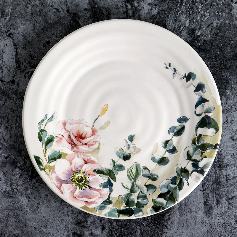 OMK American Ceramic 9 inch Dinner Plates