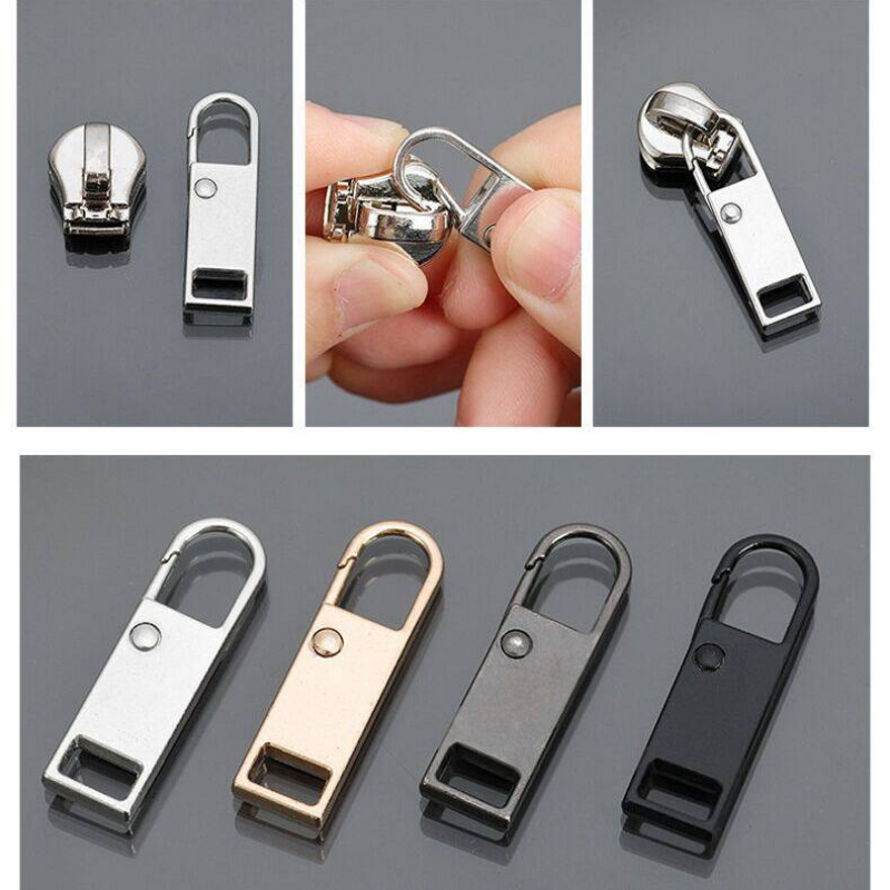 5 cái có thể tháo rời dây kéo puller xử lý thay thế phổ biến khóa kéo kim loại trượt DIY may sửa chữa kéo Tab Đầu cho ba lô túi áo khoác