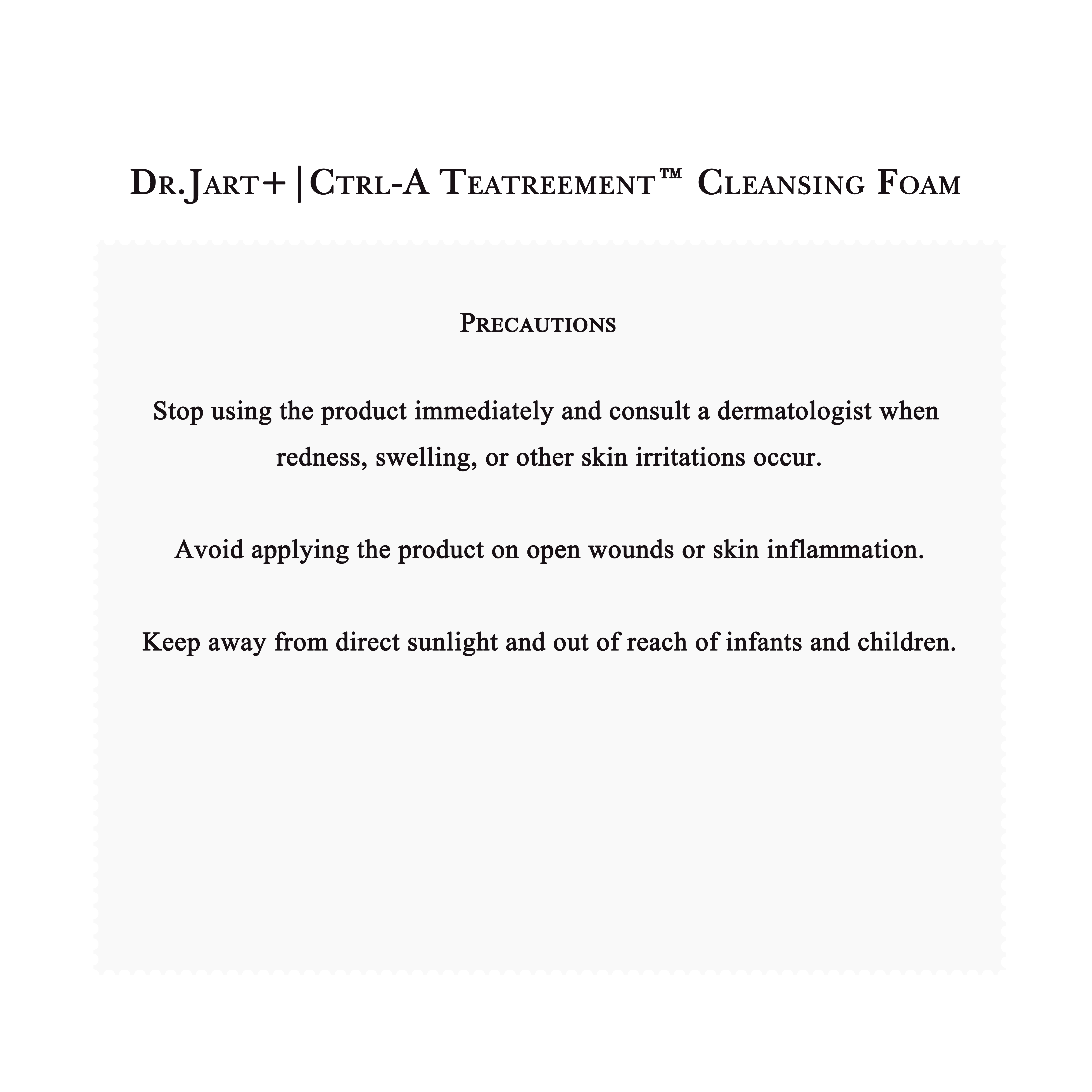 Dr.Jart + | Ctrl-Một teatreement™Bọt làm sạch (120ml)