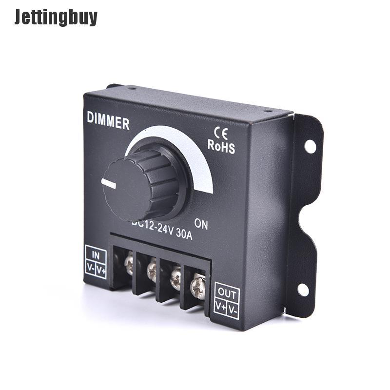 [Jettingbuy] Hot sale Công Tắc Điều Chỉnh Độ Sáng LED DC 12V 24V Bộ Điều Chỉnh Điện Áp 30A 360W Bộ Điều Chỉnh Độ Sáng Có Thể Điều Chỉnh