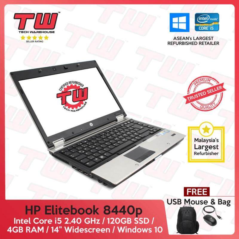 HP Elitebook 8440p Core i5 / 4GB RAM / 120GB SSD / Windows 10 home Laptop / 3 months Warranty (Factory Refurbished) Malaysia