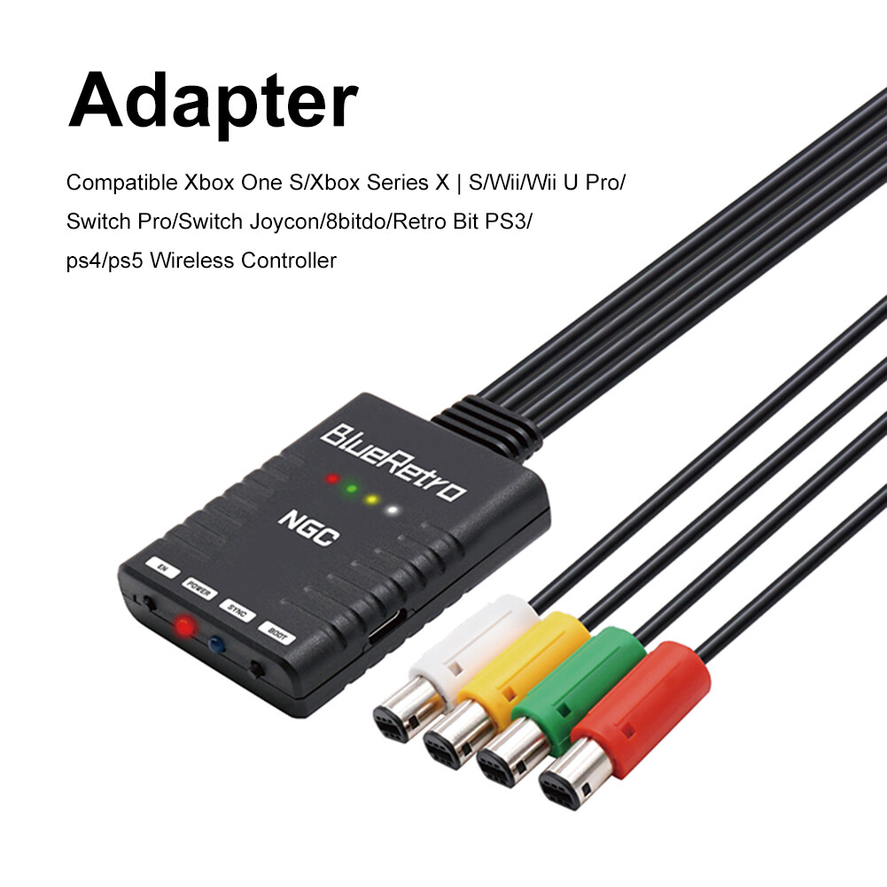 Multiplayer Controller Adapter Multi-function Wireless Bluetooth-Compatible Adapter Zero Latency for Gamecube Console