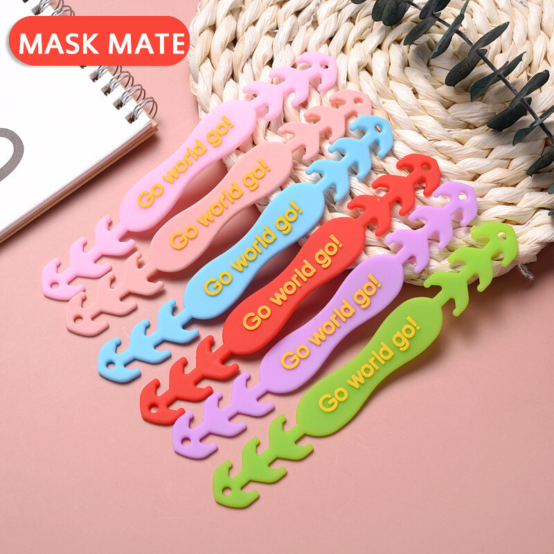 SKDJMSAFE- 10 pcs Universal Adjustable rope extension buckle Anti-slip anti lock buckle prevent ear-pulling Ear Protector Hook for adult Children --in stock!