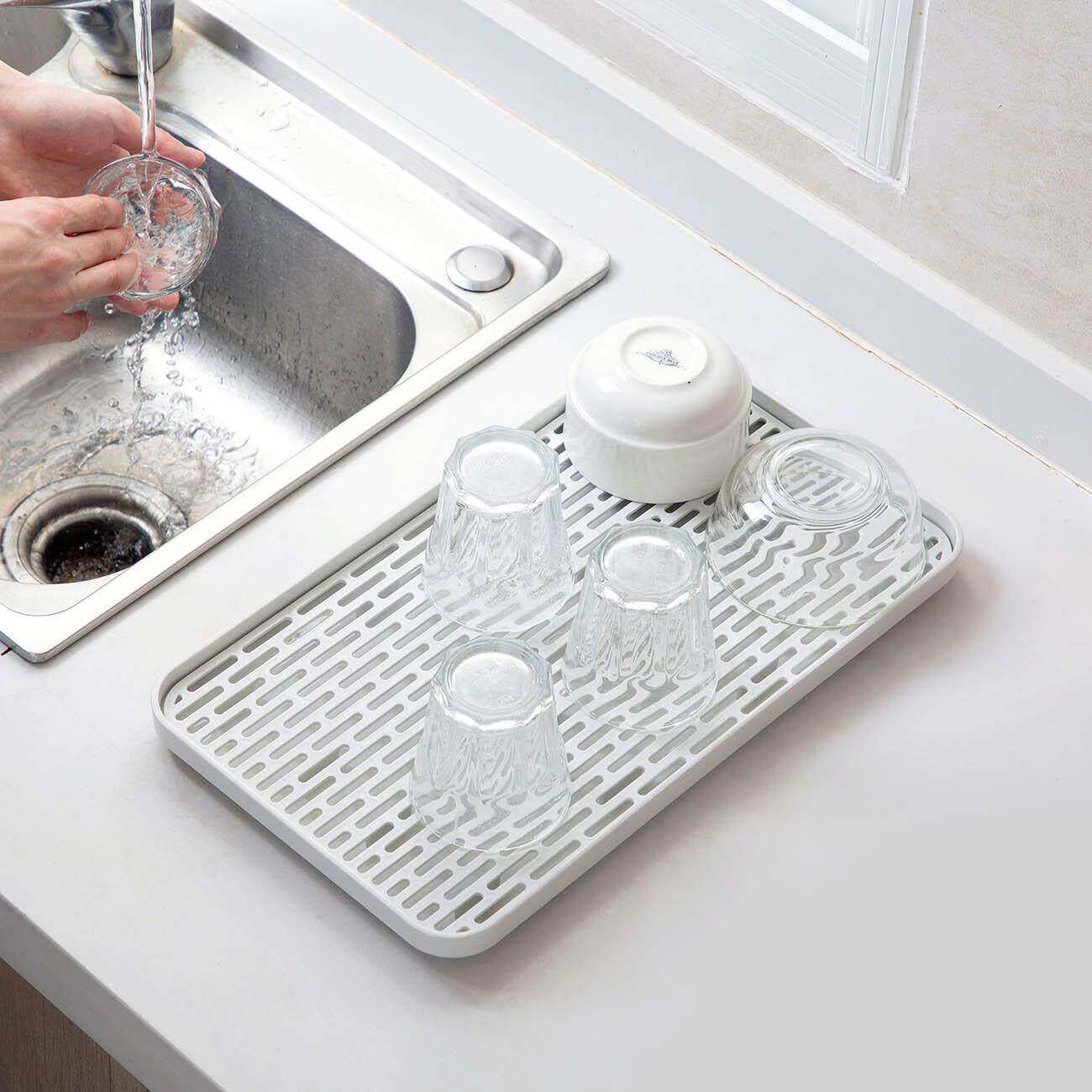 Khay Ráo Nước Hai Lớp Homenhome, Giá Để Trái Cây Bằng Nhựa, Khay Đựng Trà Nhà Bếp