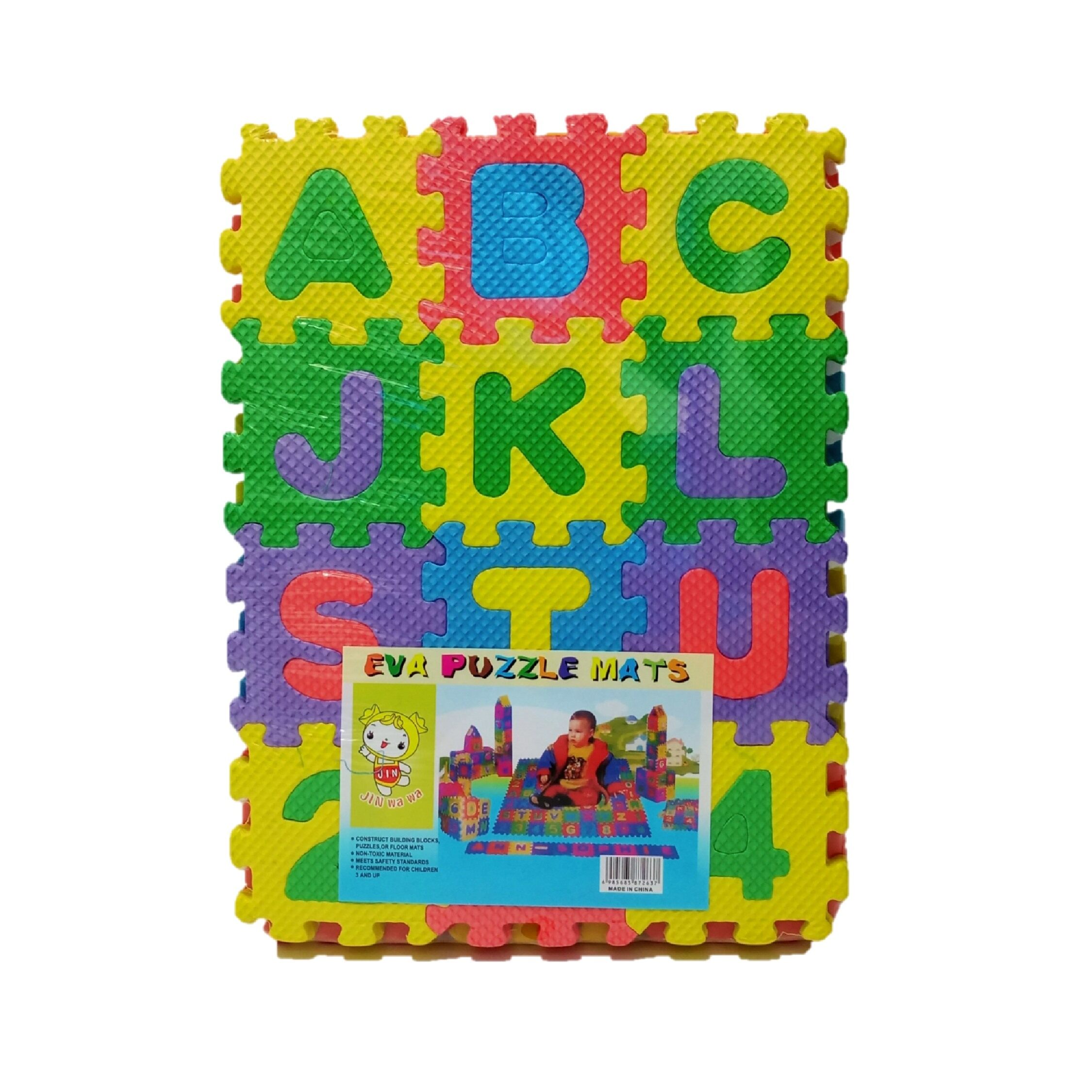 CHILDREN'S MINI EVA PUZZLE MAT 7CM X 7CM ALPHABETS AND NUMBERS PLAYMAT