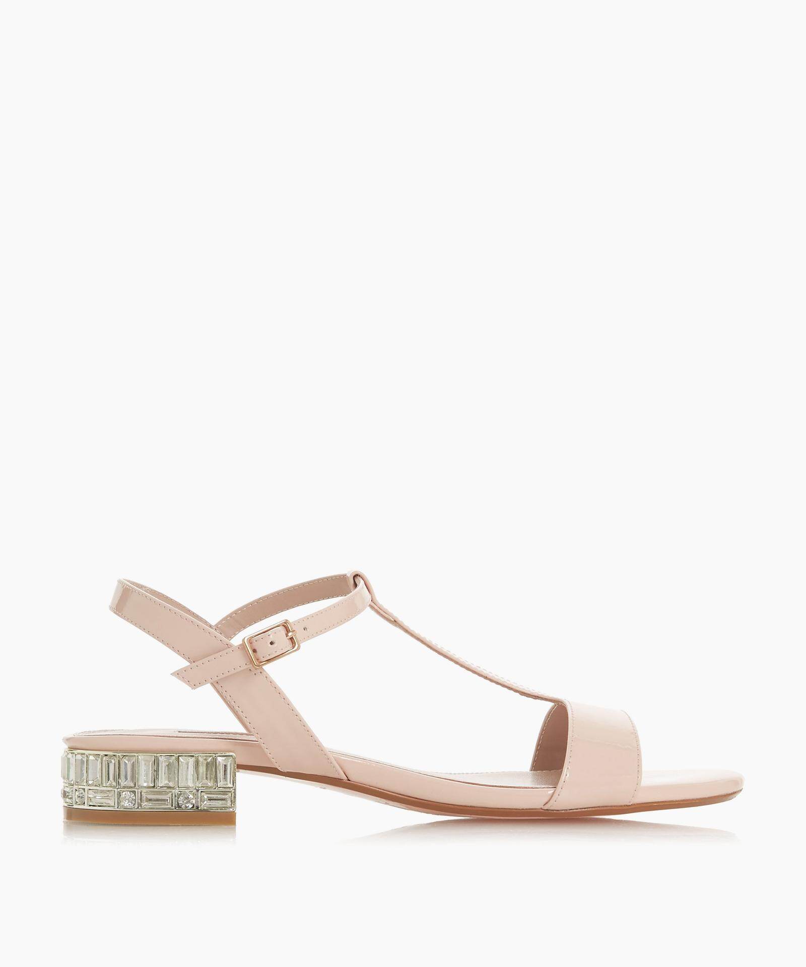 blush pink low block heels