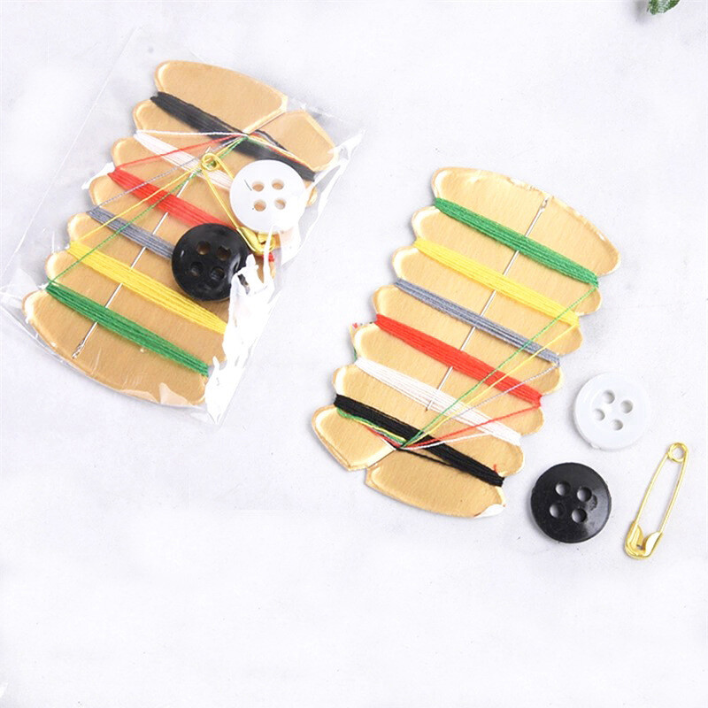 Portable Mini Sewing Kit Needle Thread Button Pin Set Travel Household Tools Kit