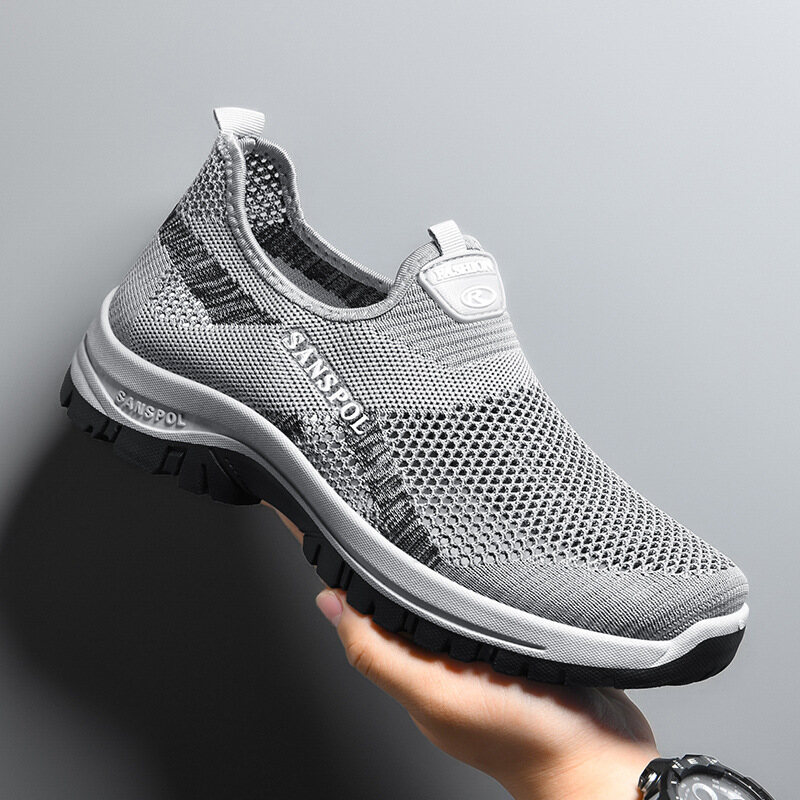 Summer hollowed out mesh shoes, thin and breathable casual sports shoes, men's one foot running mesh mesh shoes