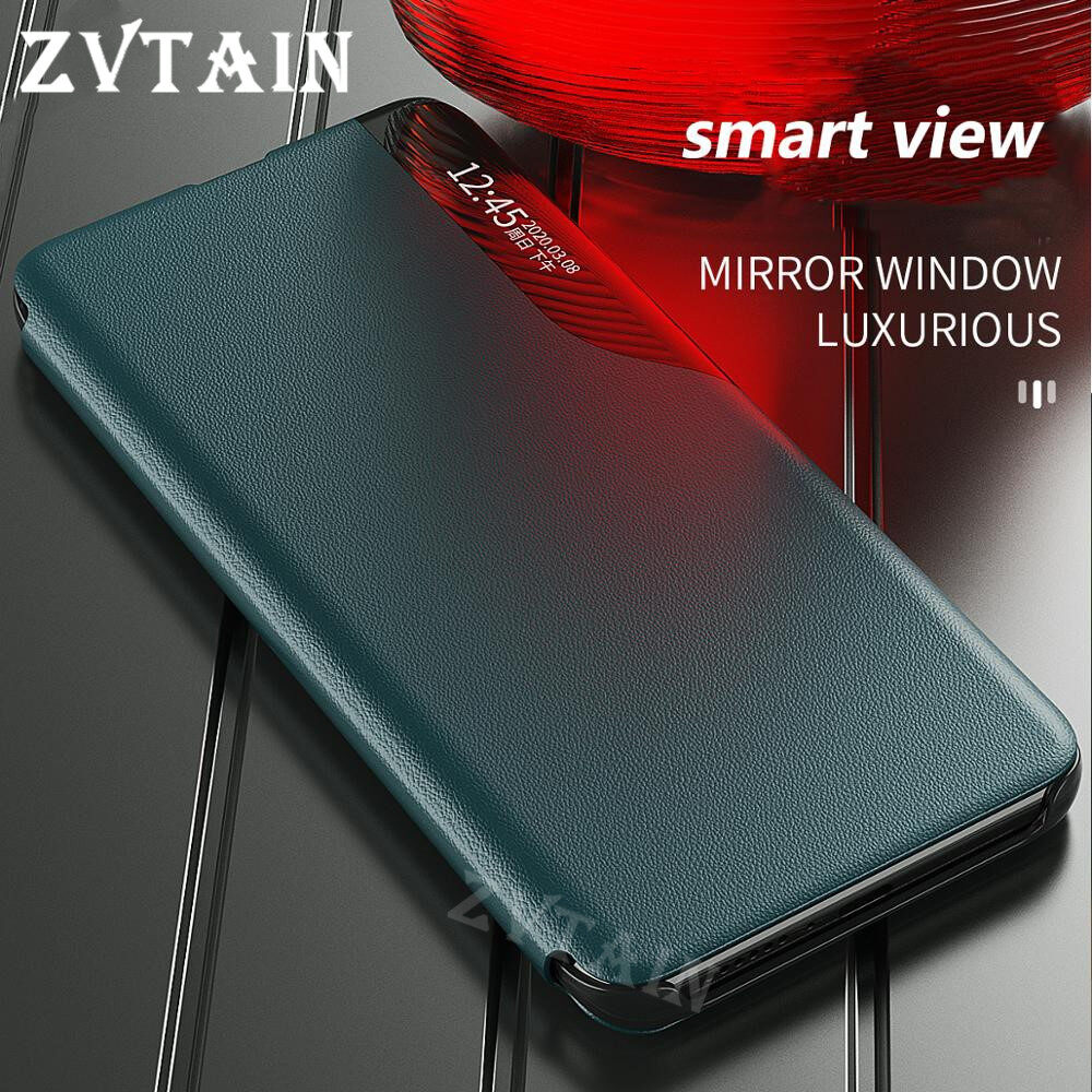 Zvtain smart mirror case for samsung galaxy note 20 plus s20 fe s21 plus s21 ultra s20 plus s20 ultra s10 s8 s9 plus s7 edge note 8 9 10 pro s10 lite note 10 lite case flip leather cover