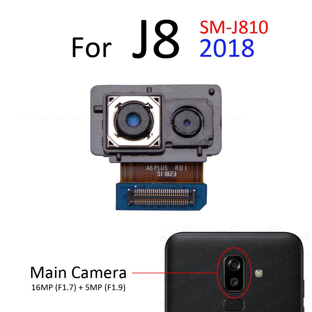 Main rear back front selfie camera for samsung galaxy j2 pro j4 j6 plus j8 2018 flex cable repair parts