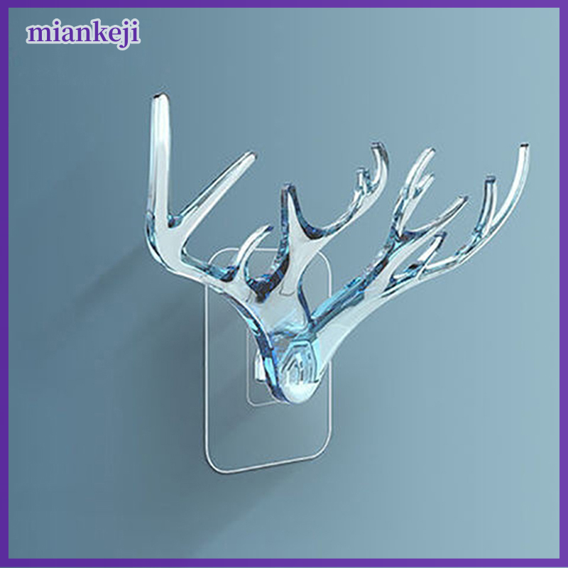 Miankeji Deer Horns Antler Shaped Storage Hook Wall Shelf For Hanging Clothes Hat Scarf Key Holder Wall Hanger Decoration Hook