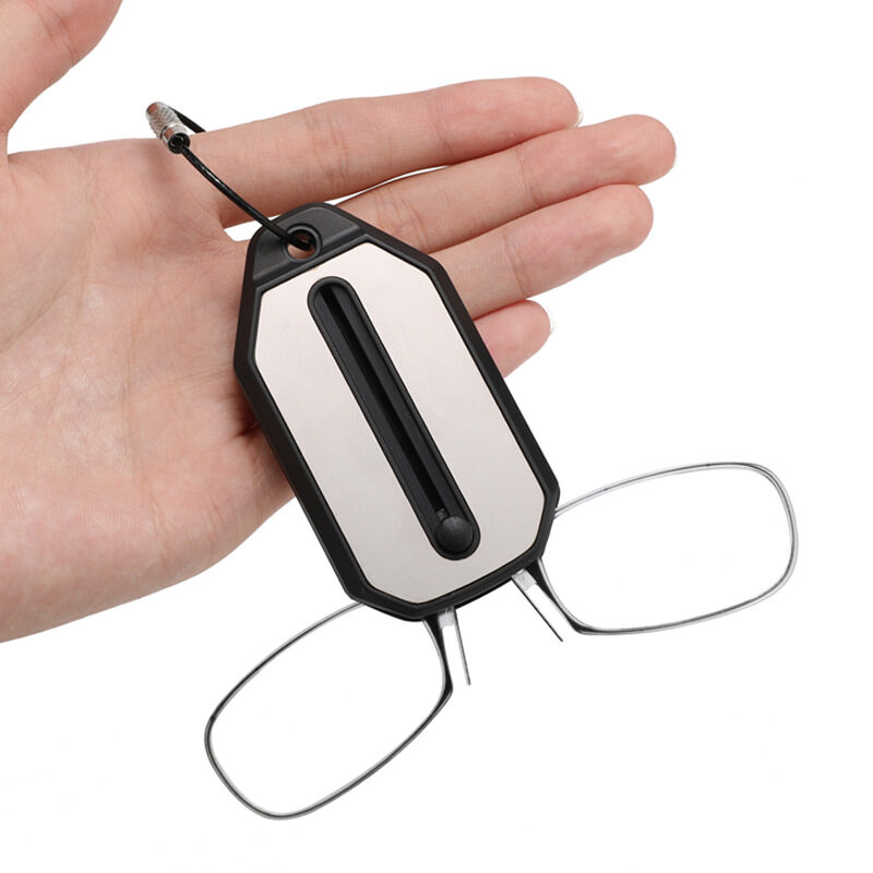 Clip Nose Reading Glasses without Legs Mini Portable Keychain Reading