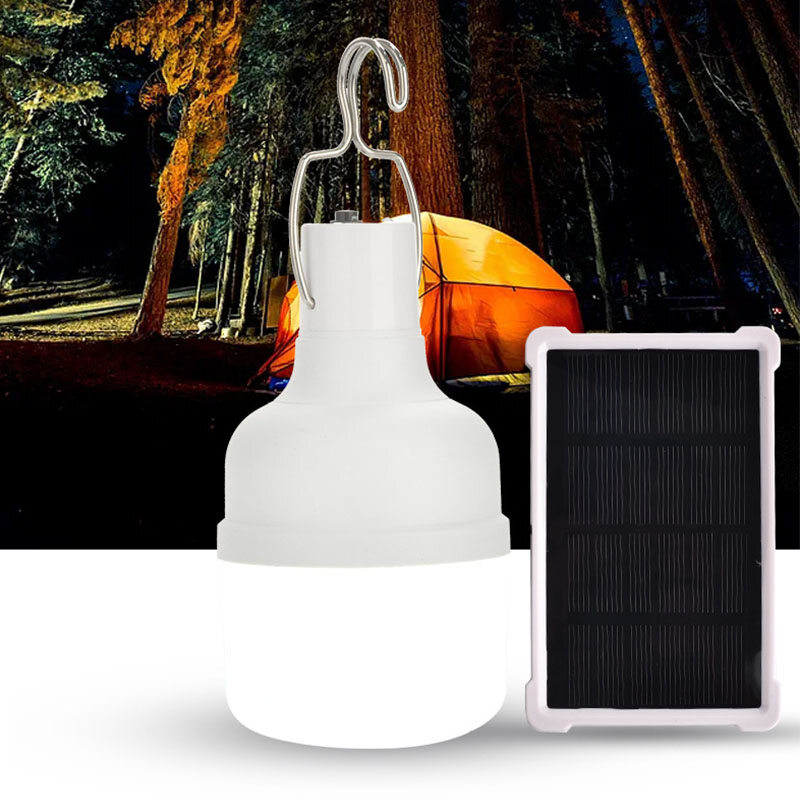 Solar rechargeable bulb remote control LED light Patio camping light control solar bulb
