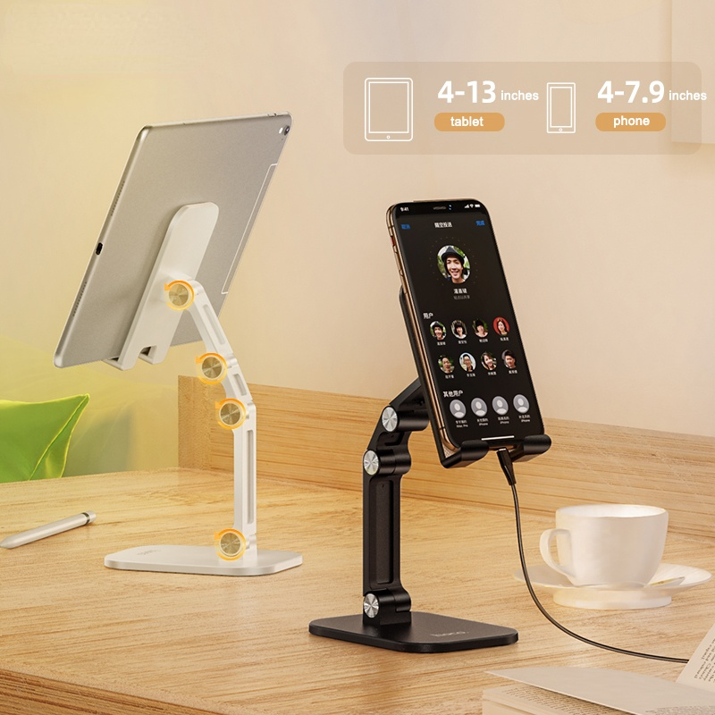 Có Thể Gập Lại Kim Loại Máy Tính Để Bàn Máy Tính Bảng Chủ, Hỗ Trợ Mở Rộng Bàn Cho iPhone iPad Xiaomi Bàn Giá Đỡ Điện Thoại Di Động Có Thể Điều Chỉnh
