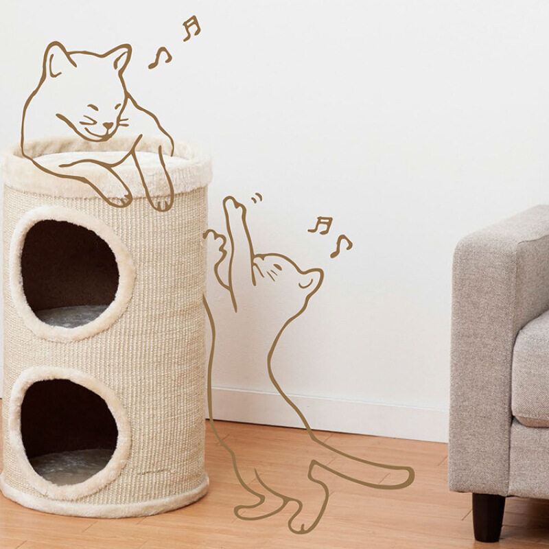 Sáng Tạo Mới Ấm 2 Lớp Mèo Nhà, Chú Mèo Cưng Tổ, Mèo Nhảy Nền Tảng mèo Leo Khung Đồ Chơi Cho Mèo
