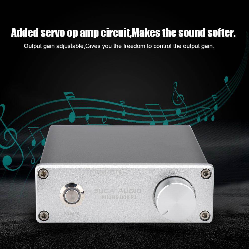 Sweatbuy  Mạ vàng cho Đầu Vào RCA Đầu Ra PHONO HỘP P1 MM Kỷ Lục Cầu Thủ Bộ Khuếch Đại 110-240V