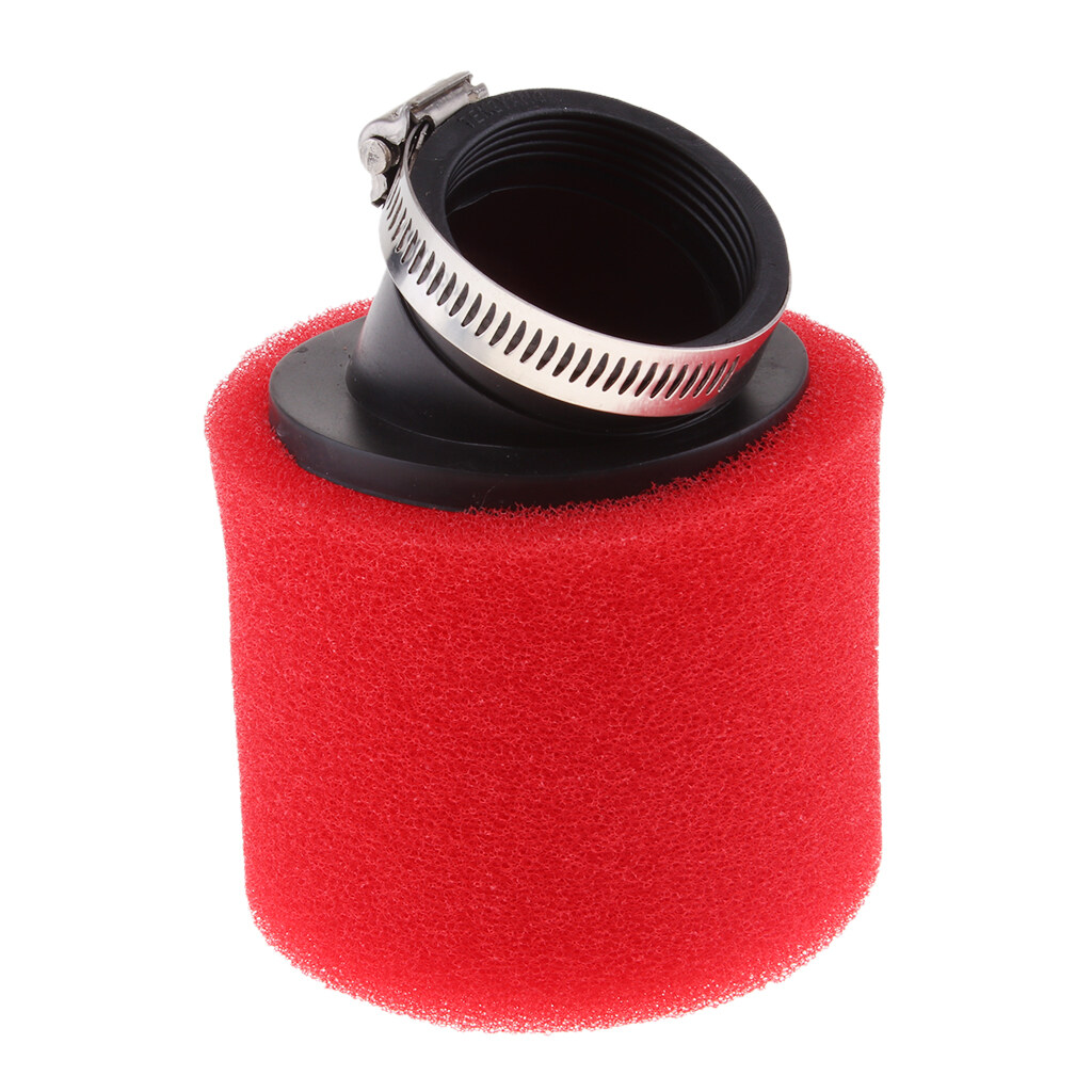 Dual Layer Clamp On Pod Air Filter Cleaner 48mm ID Black for 150cc ATV